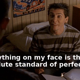 Everything on my face is the absolute standard of perfection.