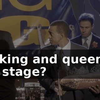 for king and queen on the stage?