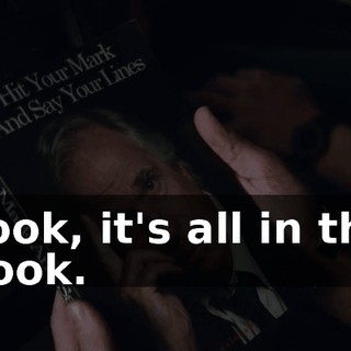 Look, it's all in the book.