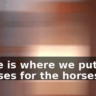 Here is where we put the houses for the horses.