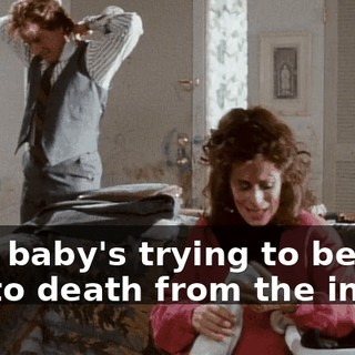 This baby's trying to beat me to death from the inside