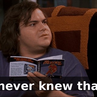 I never knew that.