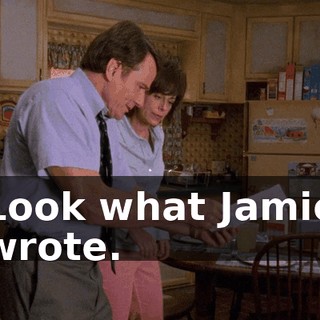 Look what Jamie wrote.
