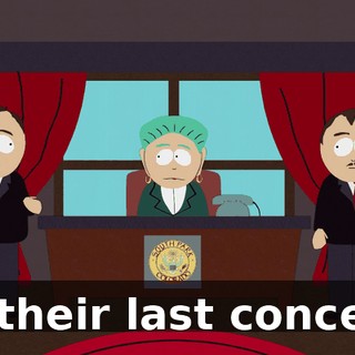 at their last concert.