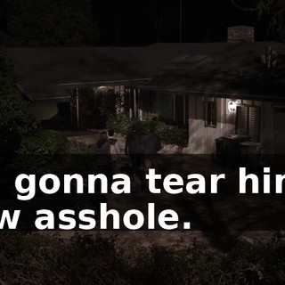 I'm gonna tear him a new asshole.