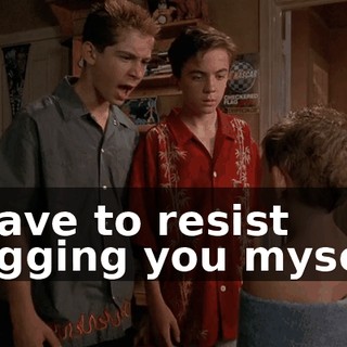 I have to resist hugging you myself.