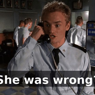She was wrong?
