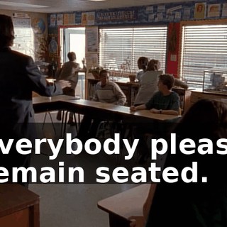 Everybody please remain seated.