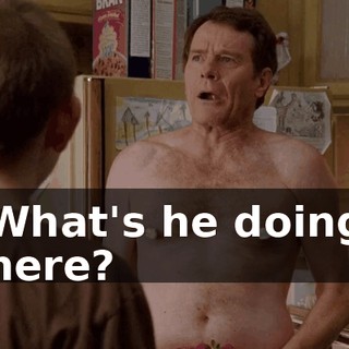 What's he doing here?