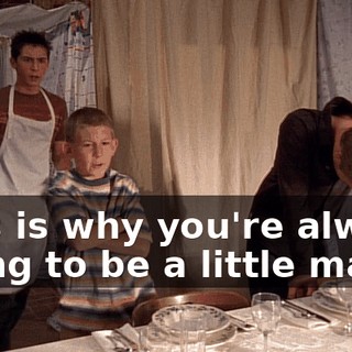 This is why you're always going to be a little man
