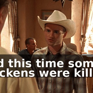 and this time some chickens were killed.