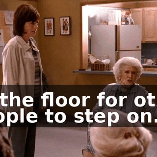 on the floor for other people to step on.