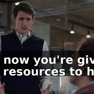but now you're giving our resources to her.