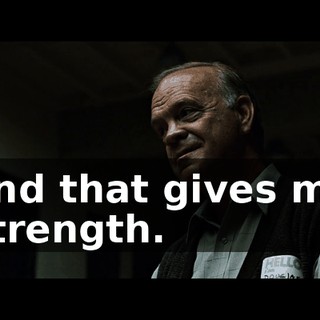 and that gives me strength.