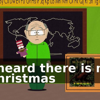 ♪ I heard there is no Christmas ♪