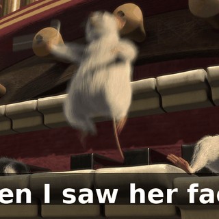 Then I saw her face.