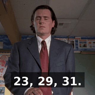 23, 29, 31.