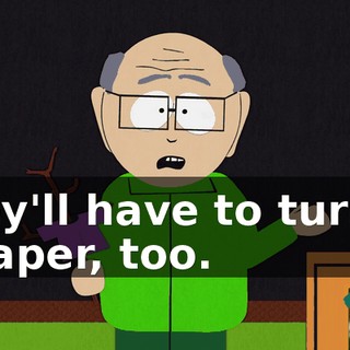 They'll have to turn in a paper, too.