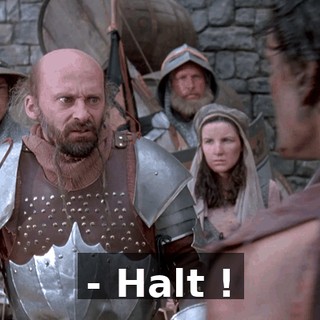 - Halt !