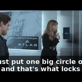 "I'll just put one big circle on the front and that's what locks it."