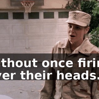 without once firing over their heads.