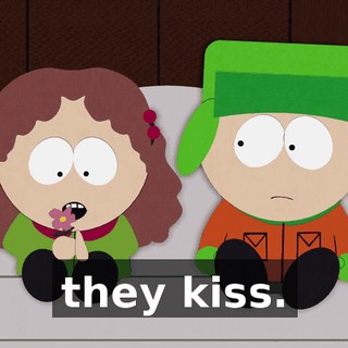 they kiss.