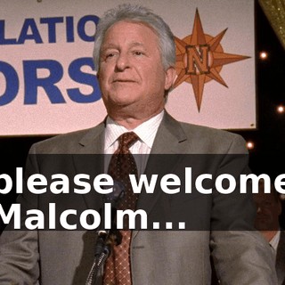 please welcome Malcolm...