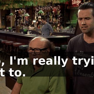 No, I'm really trying not to.