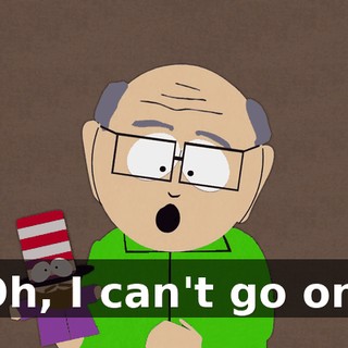 Oh, I can't go on.