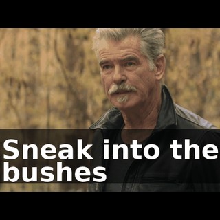 Sneak into the bushes