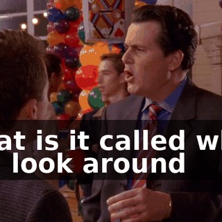 What is it called when you look around