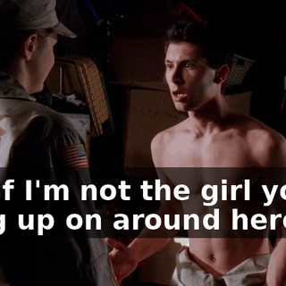 But If I'm not the girl you're hung up on around here...