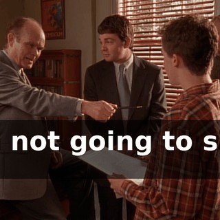 I'm not going to sign it.