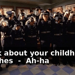 ♪ Talk about your childhood wishes ♪ - ♪ Ah-ha ♪