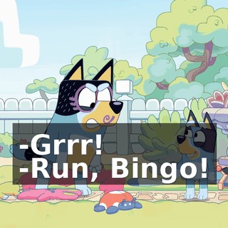 -Grrr! -Run, Bingo!