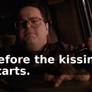 before the kissing starts.