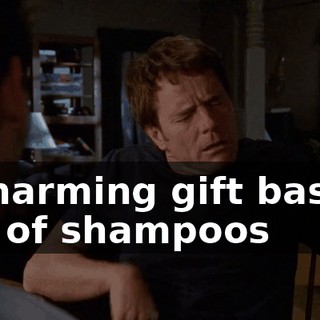 a charming gift basket full of shampoos
