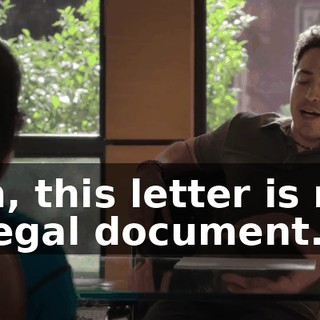 Um, this letter is not a legal document.
