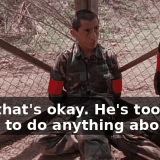 But that's okay. He's too little to do anything about it.