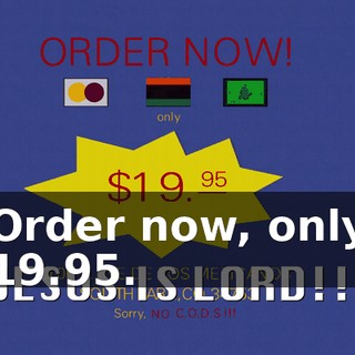 Order now, only $19.95.