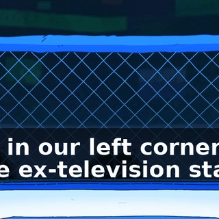 And in our left corner, we have ex-television star,