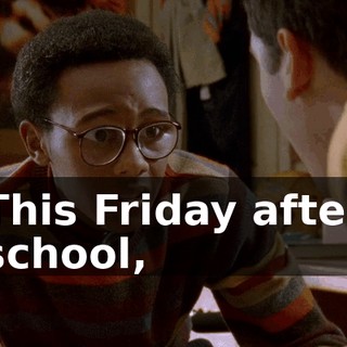 This Friday after school,