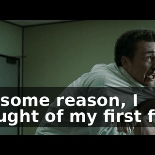 For some reason, I thought of my first fight