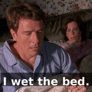 I wet the bed.