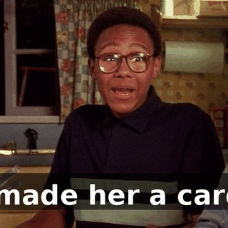 I made her a card,