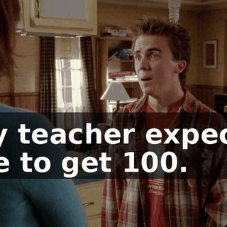 My teacher expects me to get 100.