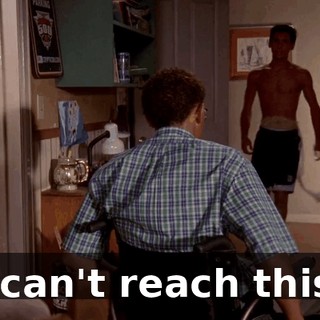 I can't reach this.