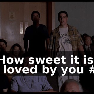 # How sweet it is to be loved by you ##