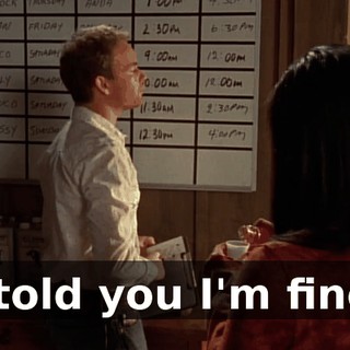 I told you I'm fine.