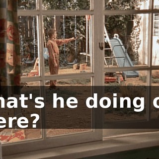 What's he doing out there?